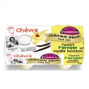 Les yaourts (chèvre)-yaourt fermier vanille bourbon par 2-CHEVRERIE BECOT