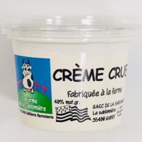 Crème crue - 25 cl-Produits frais-FERME DE LA SABLONNIERE
