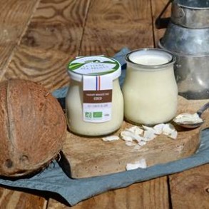 Yaourts (vache)-Yaourt brassé BIO Coco - unité-LA FERME DES DELICES