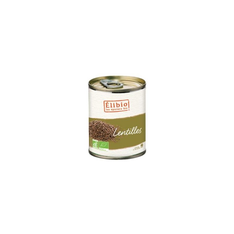Produits Bio Lentilles Elibio brune (conserve)- 400 g ELIBIO