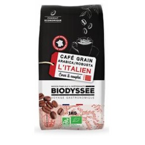 Café, tisane, Kombucha-Café bio GRAIN Arabica robusta - 1kg-BIODIS